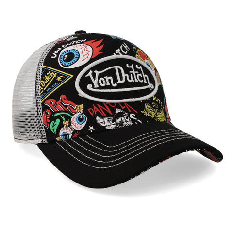 Gorra Von Dutch Jax Trucker Logo Negro Unitalla