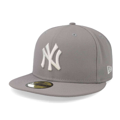 Gorra New Era 59 Fifty MLB Yankees Basic Gris/Blanco