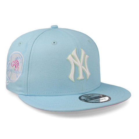 Gorra New Era 9 Fifty  MLB Pastel Patch Yankees Azul Cielo