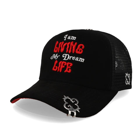 Gorra Clover Garments Living My Dreams Negra Unitalla