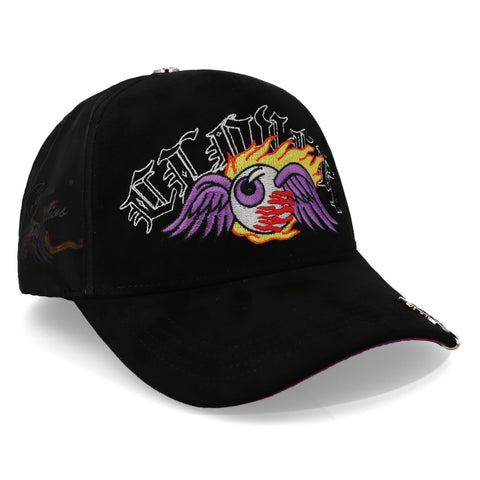 Gorra Clover Garments Eyes On Fire Negra Unitalla
