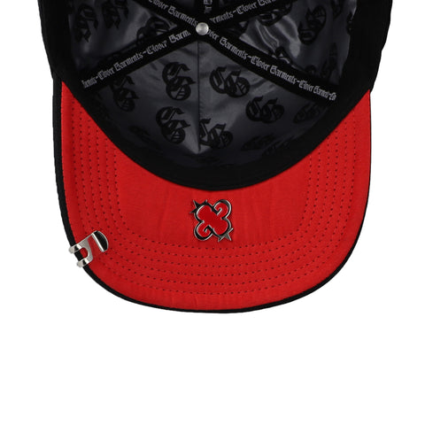 Gorra Clover Garments Fury Negro con Rojo Unitalla