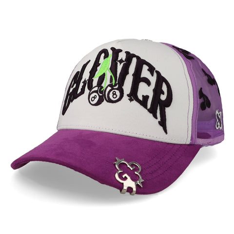 Gorra Clover Garments Berry Morado Blanco Unitalla