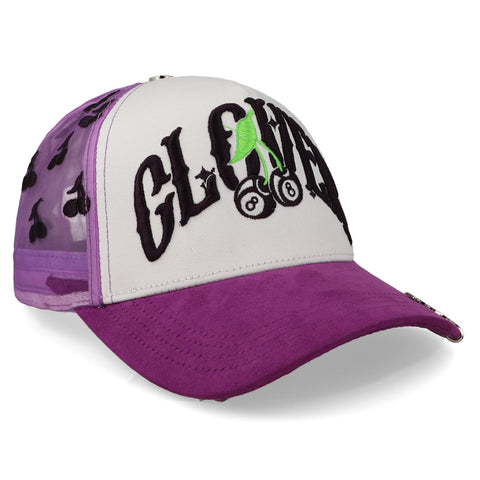 Gorra Clover Garments Berry Morado Blanco Unitalla