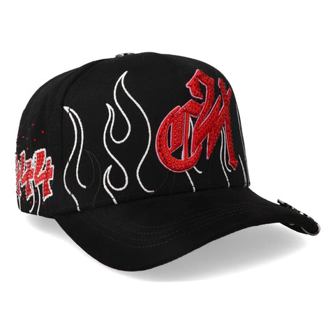 Gorra Clover Garments Calle 24 444 Flames Negra Unitalla