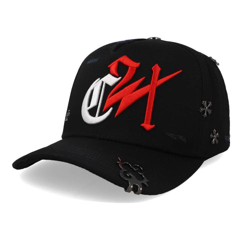 Gorra Clover Garments Calle 24 Chrome Cross Negra Unitalla