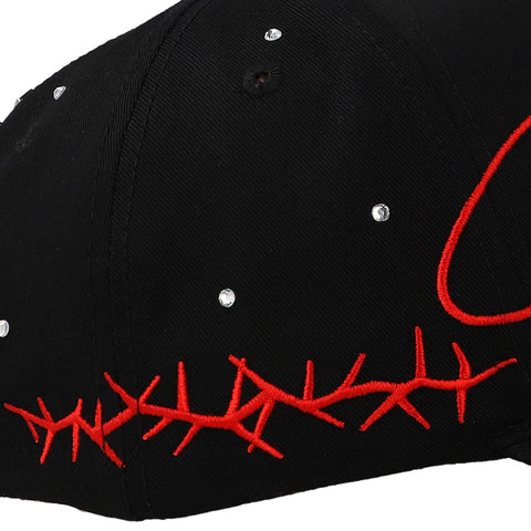 Gorra Clover Garments Houston Roja Negra Unitalla