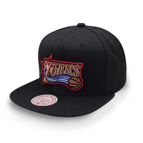 Gorra Mitchell & Ness Core Basic 76ers Negro Unitalla