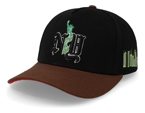 Gorra Overrated New York Statua Negra Café Str Negro Unitall
