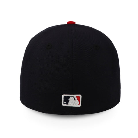 Gorra New Era 59 Fifty MLB Braves Home Ac Azul/Rojo Cerrada