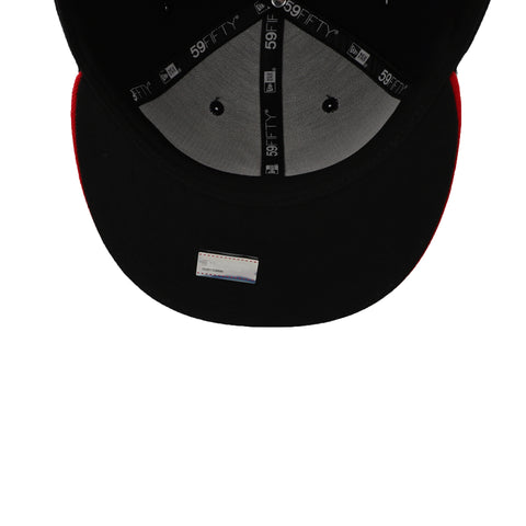 Gorra New Era 59 Fifty MLB Braves Home Ac Azul/Rojo Cerrada