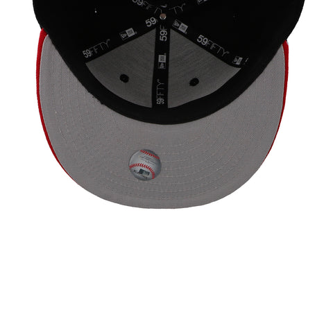 Gorra New Era 59 Fifty MLB Yankees Negro Rojo