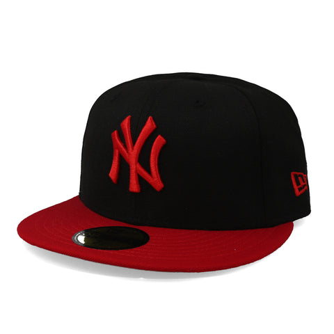 Gorra New Era 59 Fifty MLB Yankees Negro Rojo