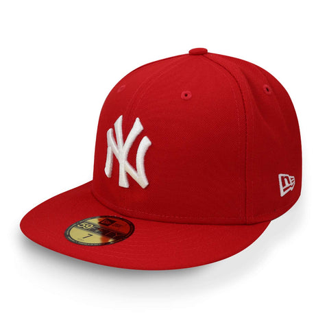 Gorra New Era 59Fifty MLB New York Basic Rojo Cerrada