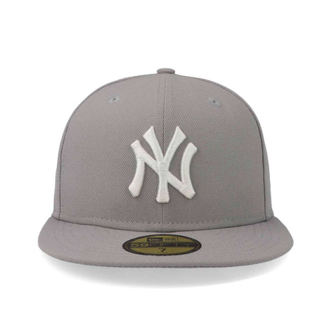 Gorra New Era 59FIFTY MLB Yankees Gris Blanco