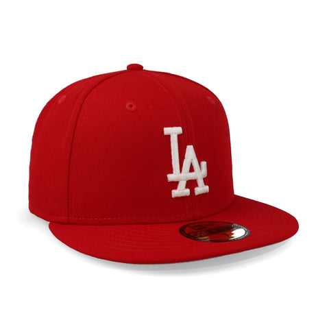 Gorra New Era 59Fifty MLB Dodgers Basic Escarlata Cerrada