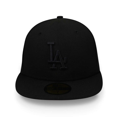 Gorra New Era 59 Fifty MLB Dodgers Negro Sobre Negro Cerrado