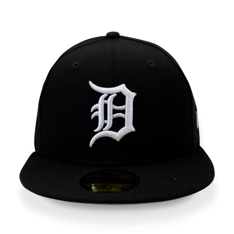 Gorra New Era 59Fifty MLB Tigers Basic Negro Blanco Cerrada
