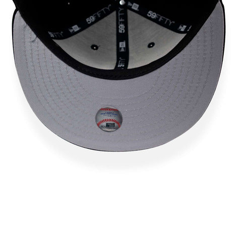 Gorra New Era 59Fifty MLB Tigers Basic Negro Blanco Cerrada