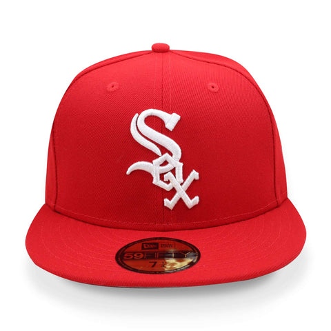Gorra New Era 59Fifty MLB White Sox Rojo Blanco Cerrada