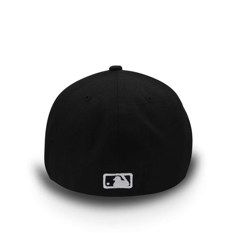 Gorra New Era 59Fifty MLB Red Sox Basic Negro Blanco Cerrada
