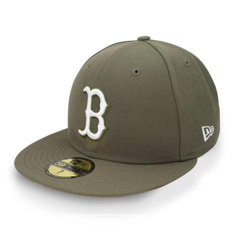 Gorra New Era 59 Fifty Mlb Red Sox Basic Olivo Cerrado