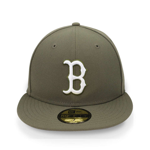 Gorra New Era 59 Fifty Mlb Red Sox Basic Olivo Cerrado