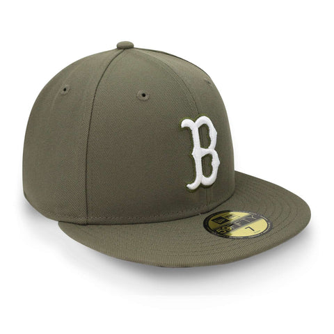 Gorra New Era 59 Fifty Mlb Red Sox Basic Olivo Cerrado