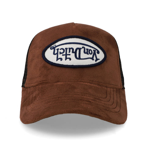 Gorra Von Dutch Brown Velvet Trucker Café Unitalla