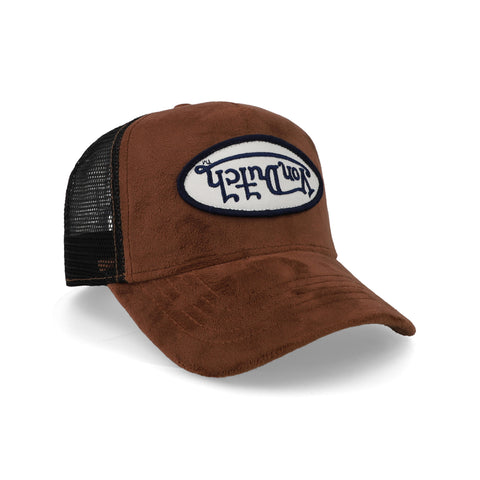 Gorra Von Dutch Brown Velvet Trucker Café Unitalla
