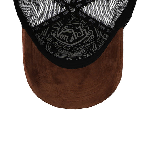 Gorra Von Dutch Brown Velvet Trucker Café Unitalla