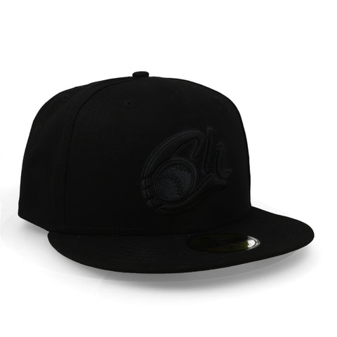 Gorra New Era 59 Fifty LMB Charros Black On Black Cerrada