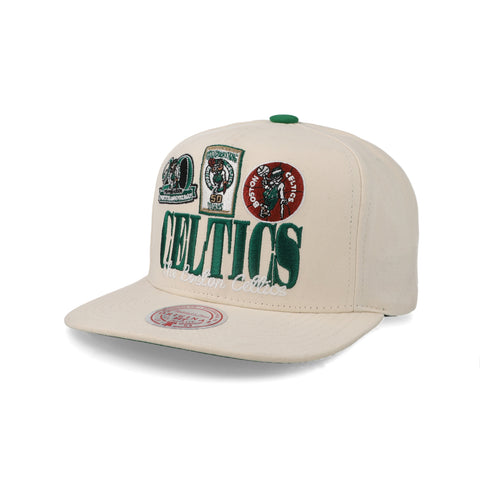 Gorra Mitchell & Ness NBA Celtics Reframe Retro Beige