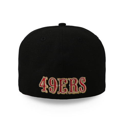 Gorra New Era 59Fifty NFL 49ers Negra Cerrada