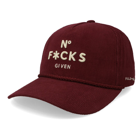 Gorra Field Grade No Fcks Guinda Pana Unitalla