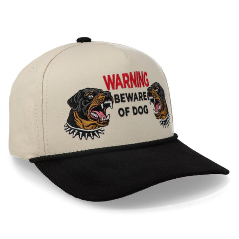 Gorra Field Grade Warning Dog Pana Natural/Negro Unitalla