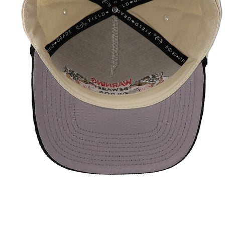 Gorra Field Grade Warning Dog Pana Natural/Negro Unitalla