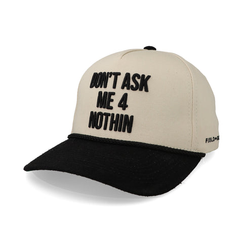 Gorra Field Grade Dont Ask Me 4 Nothin Beige/Negro Unitalla