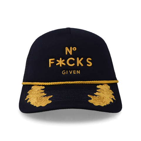 Gorra Field Grade No Efs Given Azul Marino Hojas Doradas