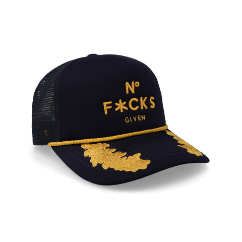 Gorra Field Grade No Efs Given Azul Marino Hojas Doradas