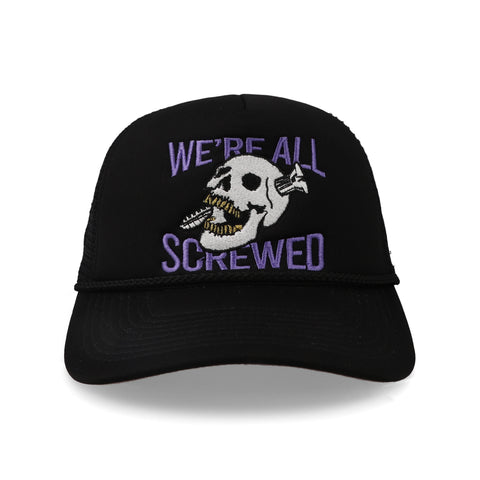 Gorra Field Grade We Are All Screwed Negra/Morado