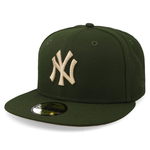 Gorra New Era 59 Fifty MLB Yankees Rifle Green Blush Cerrado