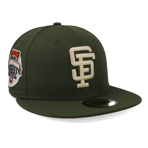 Gorra New Era 59Fifty MLB Giants Rifle Green Blush Cerrada