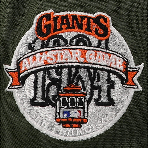 Gorra New Era 59Fifty MLB Giants Rifle Green Blush Cerrada
