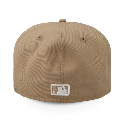 Gorra New Era 59 Fifty MLB Red Sox Core Camel Blanco
