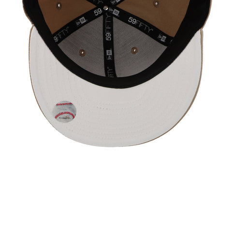 Gorra New Era 59Fifty MLB Red Sox Core Camel Blanca Cerrada