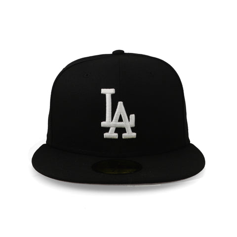 Gorra New Era 59Fifty MLB Dodgers Negro Blanco Gris