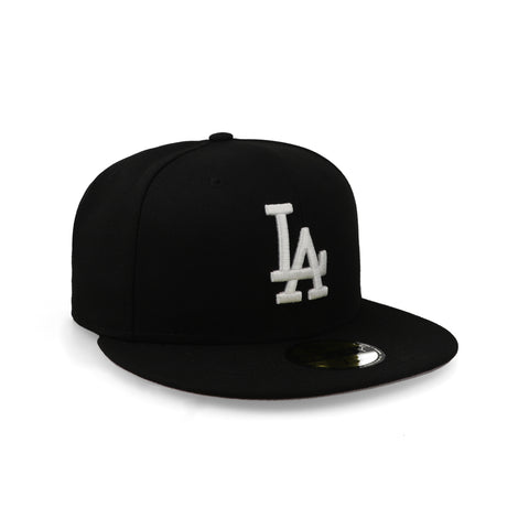 Gorra New Era 59Fifty MLB Dodgers Negro Blanco Gris
