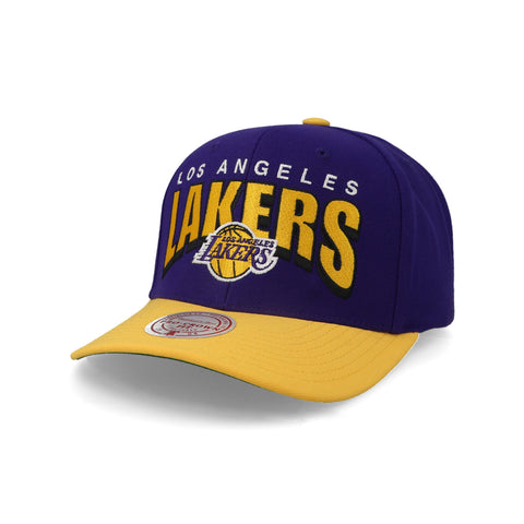 Gorra Mitchell & Ness NBA Lakers Boom Text Pro Unitalla