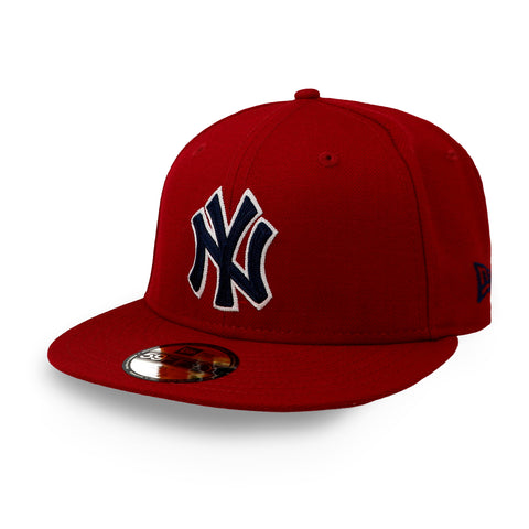 Gorra New Era 59Fifty MLB Yankees Rojo Azul Cerrada